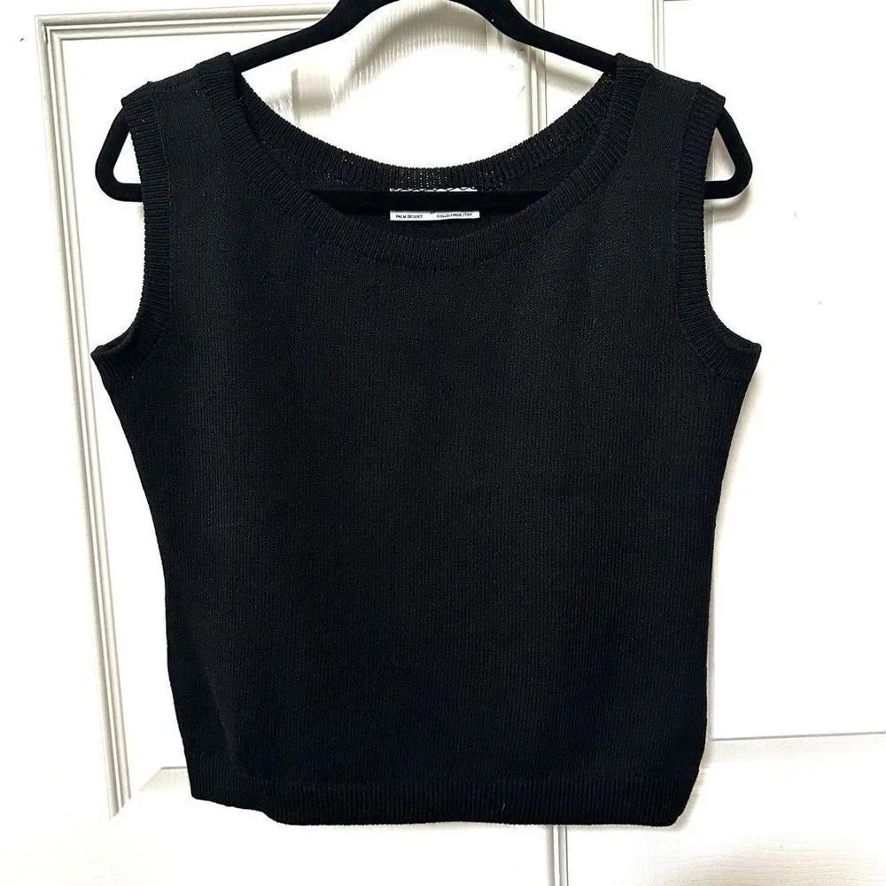 Brigida black knit vest